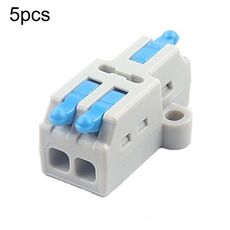 Morsettiera a connessione rapida con splitter per collegamento mini cavo D1-2 a pressione (blu)