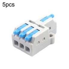 Morsettiera a connessione rapida con splitter per collegamento mini cavo D1-3 a pressione (blu)