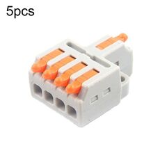 Morsettiera a connessione rapida con splitter per collegamento mini cavo D1-4 a pressione (arancione)