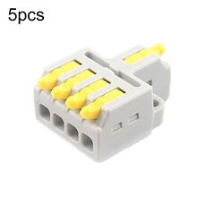 Morsettiera a connessione rapida con splitter per collegamento mini filo D1-4 a pressione (giallo)