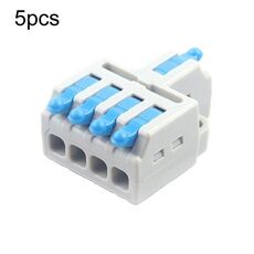 Morsettiera a connessione rapida con splitter per collegamento mini cavo D1-4 a pressione (blu)