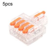 D1-4T Morsettiera a connessione rapida con splitter per collegamento mini cavo a spinta (arancione)
