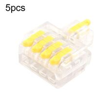 D1-4T Morsettiera a connessione rapida con mini splitter di connessione a cavo di tipo push (giallo)