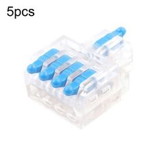 D1-4T Morsettiera a connessione rapida con splitter per collegamento mini cavo a spinta (blu)