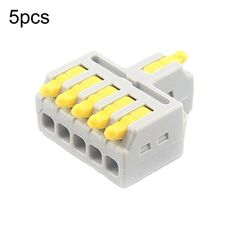 Morsettiera a connessione rapida con splitter per collegamento mini cavo D1-5 a pressione (giallo)