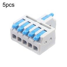 D1-5 Tipo a spinta Mini splitter per collegamento a filo Morsettiera a connessione rapida (blu)