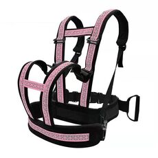 Imbracatura di sicurezza per equitazione con cinturino anticaduta per bambini, colore: rosa