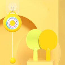 Allenatore di ping pong per bambini al coperto Strumenti di allenamento per la coordinazione occhio-mano, specifiche: giallo base