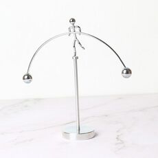 Giocattolo di bilanciamento per sollevamento pesi Hercules, decorazione da tavolo, alto, piccolo, da tavolo, stile: uomo in equilibrio a due mani