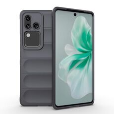 Per vivo S18 5G Magic Shield TPU + custodia per telefono in flanella (nera)