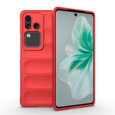 Per vivo S18 5G Magic Shield TPU + custodia per telefono in flanella (rossa)