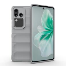 Per vivo S18 5G Magic Shield TPU + custodia per telefono in flanella (grigio)