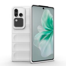 Per vivo S18 5G Magic Shield TPU + custodia per telefono in flanella (bianca)
