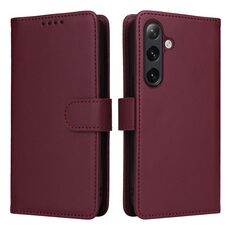 Per Samsung Galaxy S24 5G BETOPNICE BN-005 2 in 1 staccabile imita la custodia in vera pelle (vino rosso)