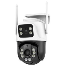 La doppia fotocamera WiFi QX101 da 6 MP supporta l'interfono vocale bidirezionale e la visione notturna a infrarossi (spina AU)
