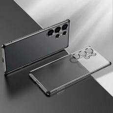Per Samsung Galaxy S24 Ultra 5G SULADA Custodia per telefono in TPU satinato galvanico (nero)