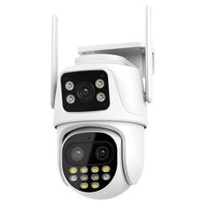 La doppia fotocamera WiFi QX104 da 3 MP supporta il riconoscimento del volto umano e l'allarme AI (spina AU)