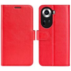 Per OPPO Reno 11 5G Global R64 Custodia per cellulare in pelle con texture orizzontale (Rosso)