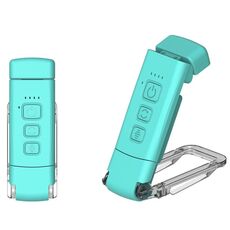 Lampada da scrivania a LED con protezione per gli occhi ruotabile, ricaricabile tramite USB, portatile, staccabile, con clip da lettura (blu)