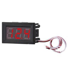 Terminale voltmetro CC a 3 fili 0V-30V Accessori voltmetro digitale LED da 0,56 pollici Protezione connessione inversa, Colore: Rosso