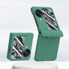 Per OPPO Find N3 Flip PC Skin Feel Custodia per telefono pieghevole integrata con albero centrale (verde)