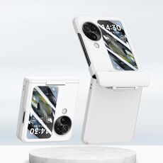 Per OPPO Find N3 Flip PC Skin Feel Custodia per telefono pieghevole integrata con albero centrale (bianca)