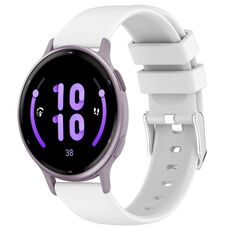 Per cinturino in silicone liscio tinta unita Garmin Vivoactive 5 da 20 mm (bianco)