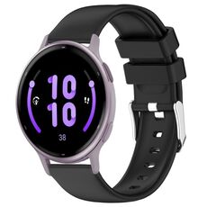 Per cinturino in silicone liscio tinta unita Garmin Vivoactive 5 da 20 mm (nero)