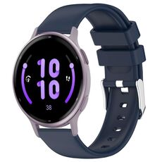 Per cinturino in silicone liscio tinta unita Garmin Vivoactive 5 da 20 mm (blu notte)