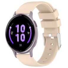 Per cinturino in silicone liscio tinta unita Garmin Active 5 da 20 mm (beige)