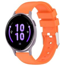 Per cinturino in silicone liscio tinta unita Garmin Active 5 da 20 mm (arancione)