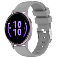 Per cinturino in silicone liscio tinta unita Garmin Active 5 da 20 mm (grigio)