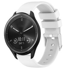 Per cinturino in silicone liscio tinta unita Garmin Vivomove Sport da 20 mm (bianco)