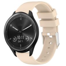Per cinturino in silicone liscio tinta unita Garmin Vivomove Sport da 20 mm (beige)