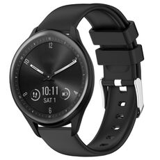 Per cinturino in silicone liscio tinta unita Garmin Vivomove Sport da 20 mm (nero)