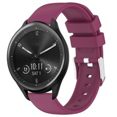 Per cinturino in silicone liscio tinta unita Garmin Vivomove Sport da 20 mm (Borgogna)