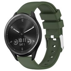 Per cinturino in silicone liscio tinta unita Garmin Vivomove Sport da 20 mm (verde militare)