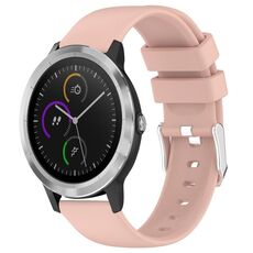 Per cinturino in silicone liscio tinta unita Garmin Vivoactive 3 da 20 mm (rosa)