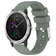 Per cinturino in silicone liscio tinta unita Garmin Vivoactive 3 da 20 mm (verde oliva)