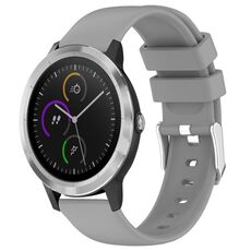 Per cinturino in silicone liscio tinta unita Garmin Vivoactive 3 da 20 mm (grigio)