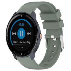 Per cinturino in silicone liscio tinta unita Garmin Vivoactive3 Music da 20 mm (verde oliva)