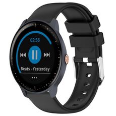 Per Garmin Vivoactive3 Music cinturino in silicone liscio tinta unita da 20 mm (nero)