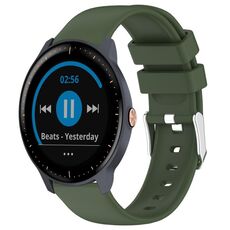 Per Garmin Vivoactive3 Music cinturino in silicone liscio tinta unita da 20 mm (verde militare)