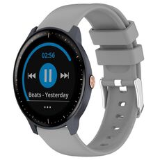 Per cinturino in silicone liscio tinta unita Garmin Vivoactive3 Music da 20 mm (grigio)