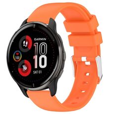 Per cinturino in silicone liscio tinta unita Garmin Venu 2 Plus da 20 mm (arancione)