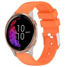 Per cinturino in silicone liscio tinta unita Garmin Venu da 20 mm (arancione)