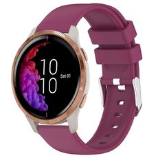 Per cinturino in silicone liscio tinta unita Garmin Venu da 20 mm (Borgogna)
