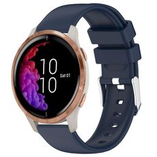 Per cinturino in silicone liscio tinta unita Garmin Venu da 20 mm (blu notte)
