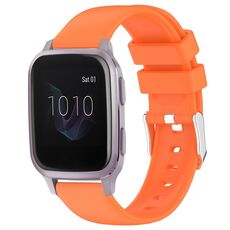 Per cinturino in silicone liscio tinta unita Garmin Venu SQ da 20 mm (arancione)