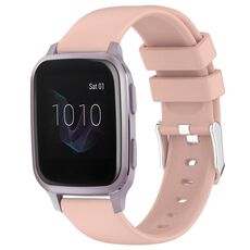 Per cinturino in silicone liscio tinta unita Garmin Venu SQ da 20 mm (rosa)